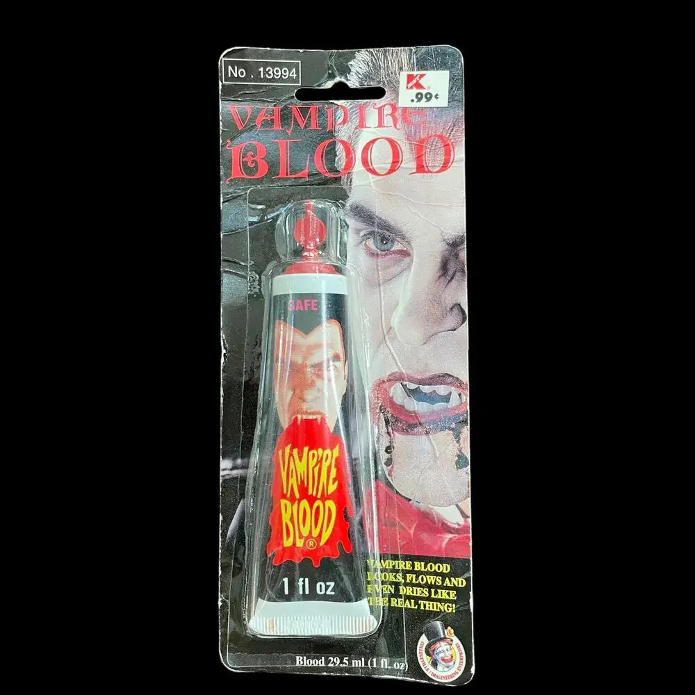 Vintage Vampire Blood Halloween Prop 1997 Kmart New Old Stock For Display Only